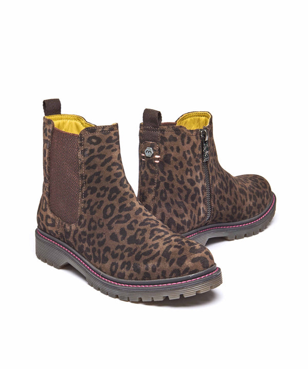 SKERRY 2 BROWN LEOPARD PRINT SUEDE