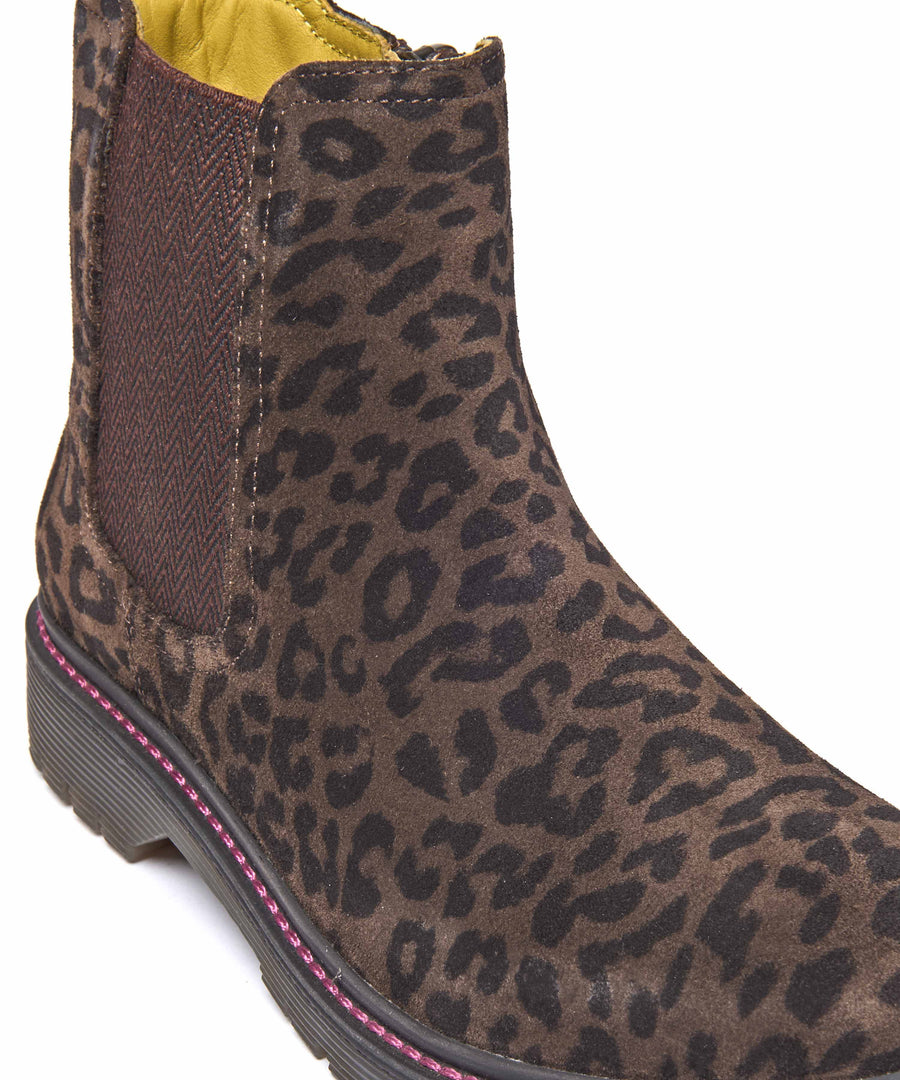 SKERRY 2 BROWN LEOPARD PRINT SUEDE