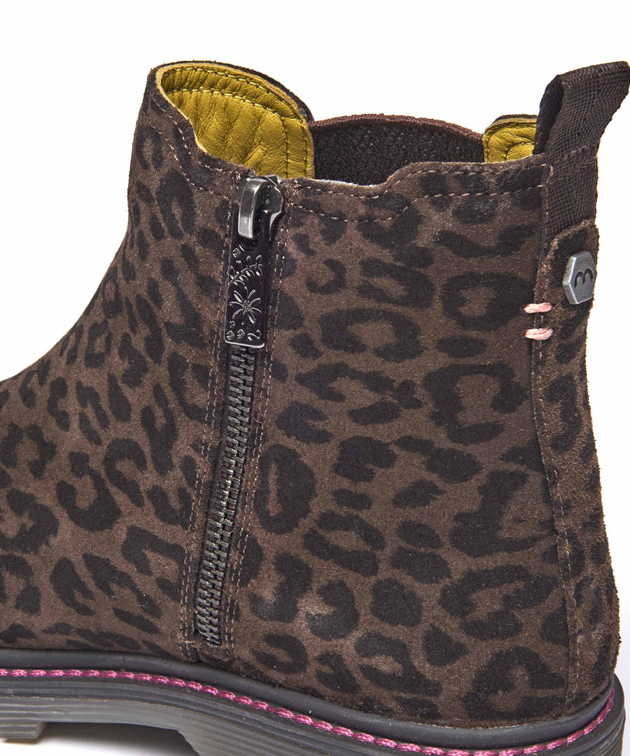 SKERRY 2 BROWN LEOPARD PRINT SUEDE