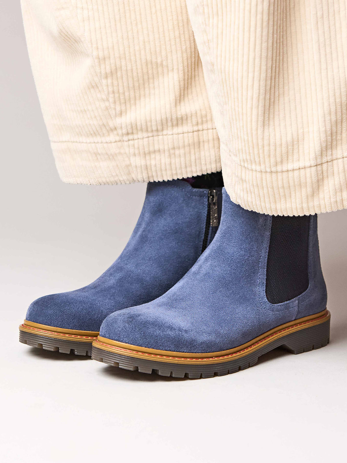 Blue chunky Chelsea boot - SKERRY 2 DENIM SUEDE