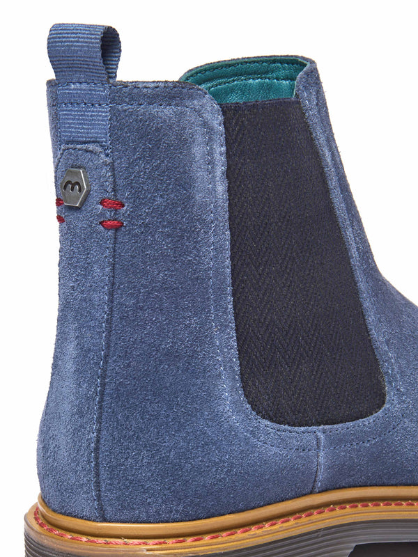 Blue chunky Chelsea boot - SKERRY 2 DENIM SUEDE