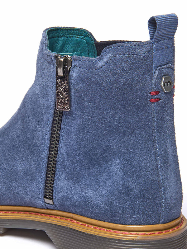 Blue chunky Chelsea boot - SKERRY 2 DENIM SUEDE