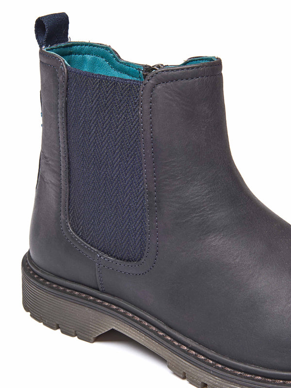 Blue chunky Chelsea boot - SKERRY 2 INDIGO WAXY