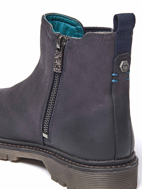Blue chunky Chelsea boot - SKERRY 2 INDIGO WAXY