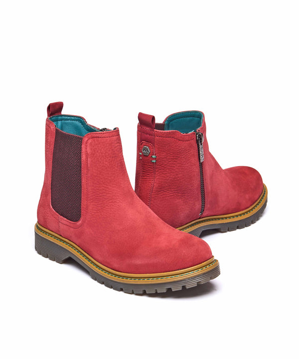 SKERRY 2 RED NUBUCK