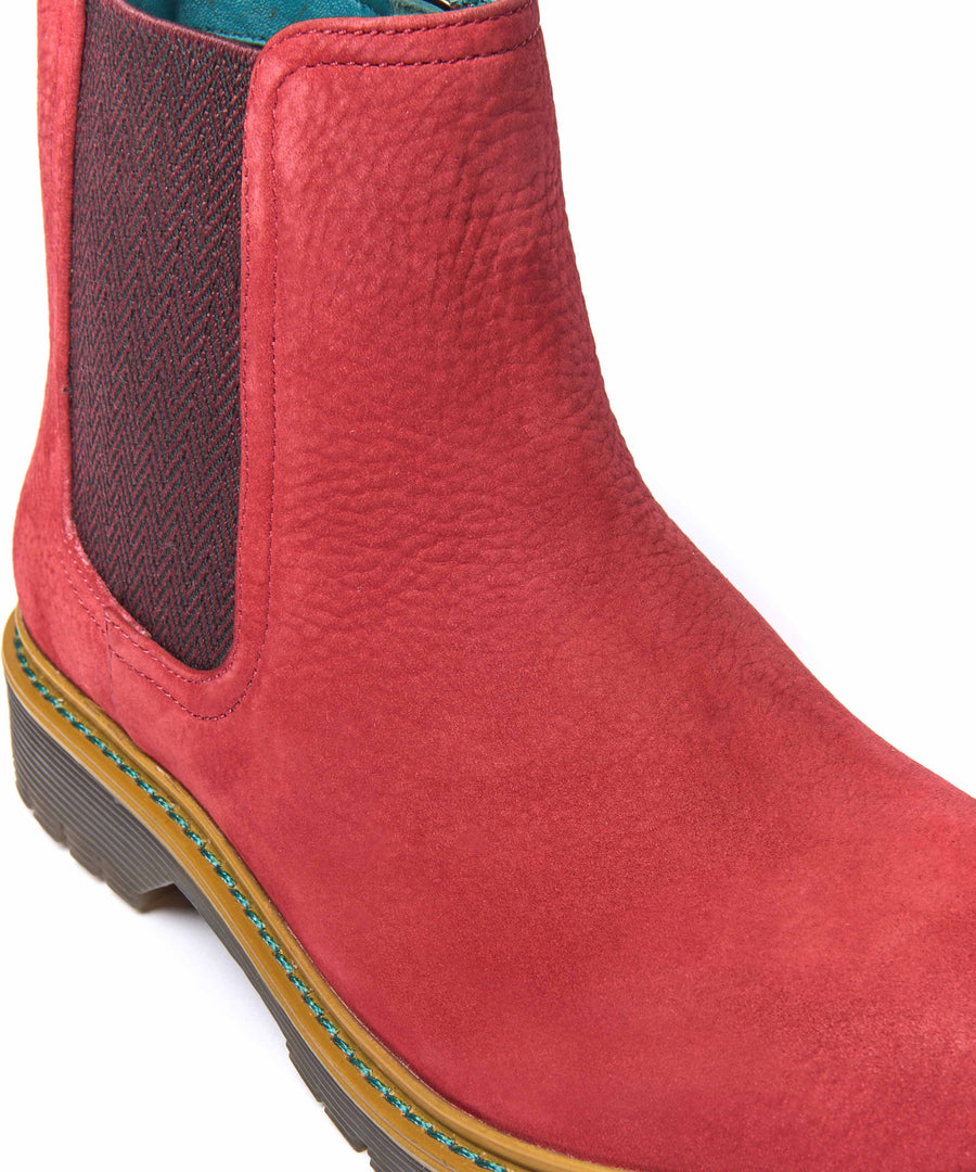 SKERRY 2 RED NUBUCK