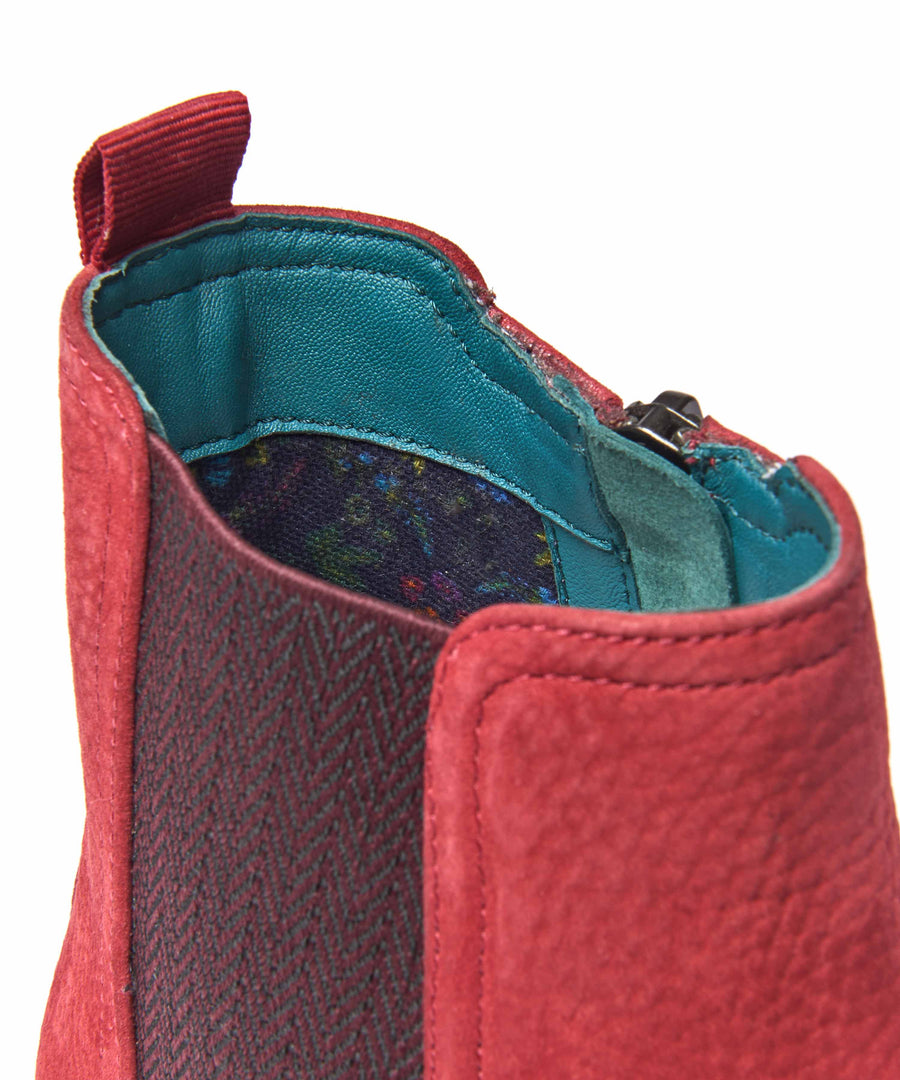 SKERRY 2 RED NUBUCK