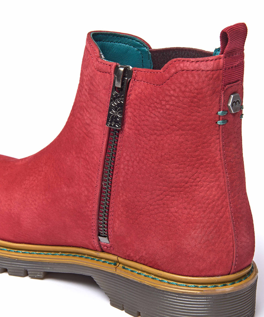 SKERRY 2 RED NUBUCK