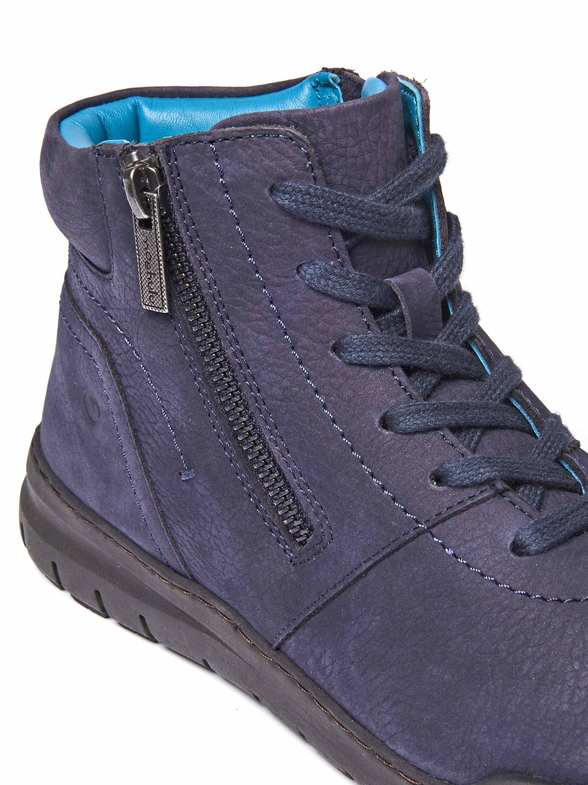 Blue adjustable ankle boot - SONJA 2 INDIGO NUBUCK