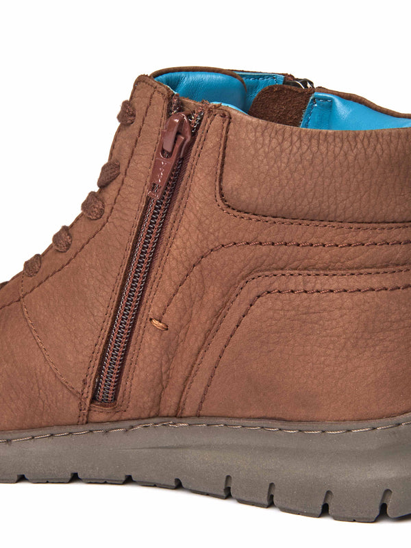 Brown adjustable ankle boot - SONJA 2 PECAN NUBUCK
