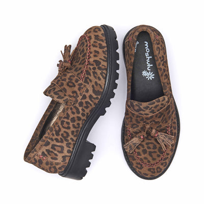 BLOOMER BROWN LEOPARD PRINT SUEDE