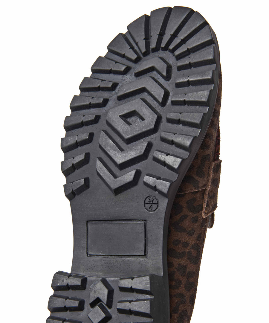 BLOOMER BROWN LEOPARD PRINT SUEDE