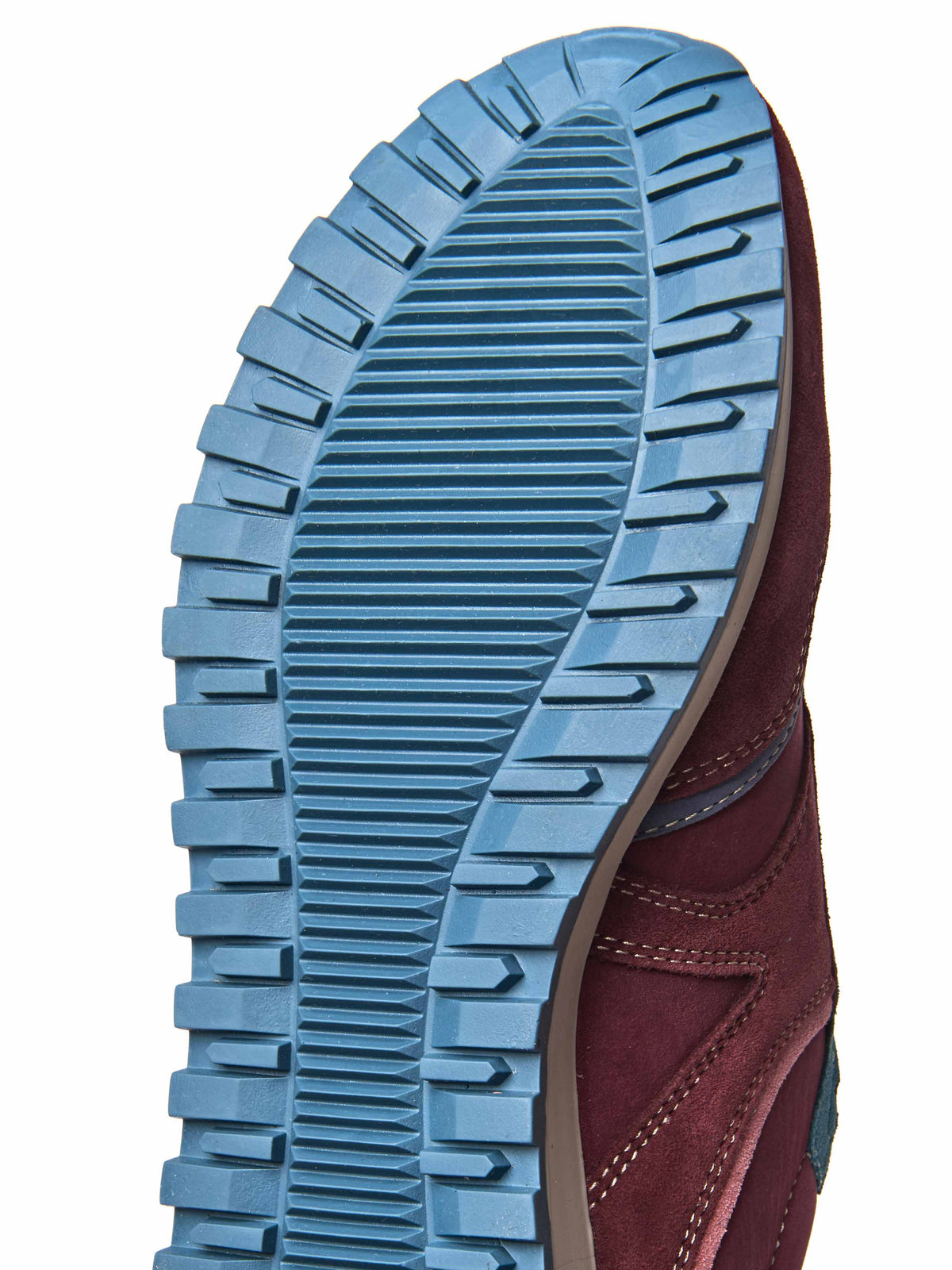 Red:Blue sporty lace up trainer - REMI ZINFANDEL RED NUBUCK/SUEDE