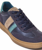 JESS INDIGO METALLIC LEATHER/ SUEDE