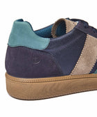 JESS INDIGO METALLIC LEATHER/ SUEDE