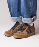 JESS PECAN LEOPARD PRINT SUEDE