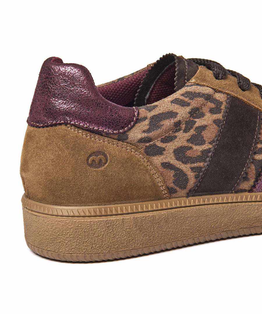 JESS PECAN LEOPARD PRINT SUEDE