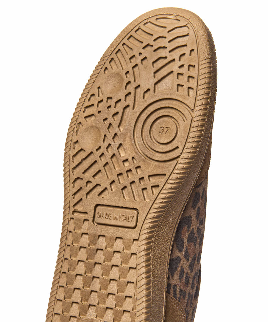 JESS PECAN LEOPARD PRINT SUEDE