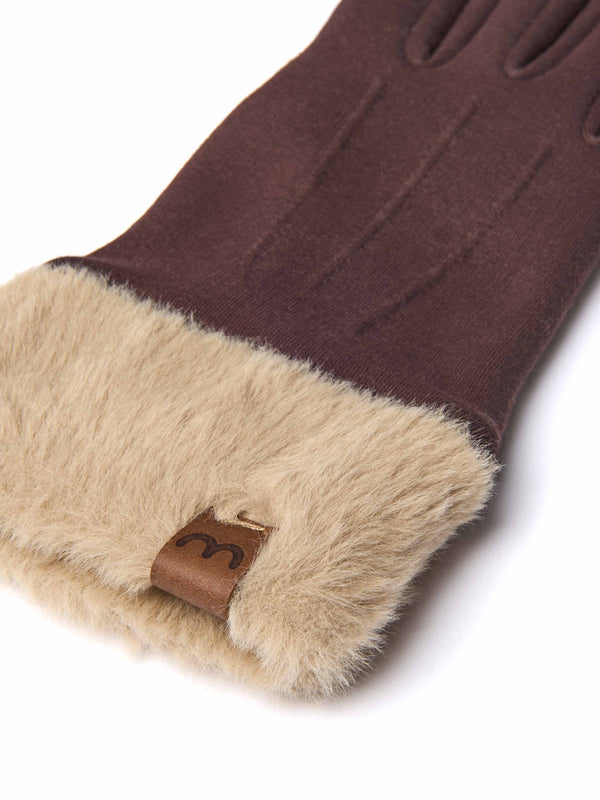 Brown touch screen gloves - GREBE GLOVE BROWN