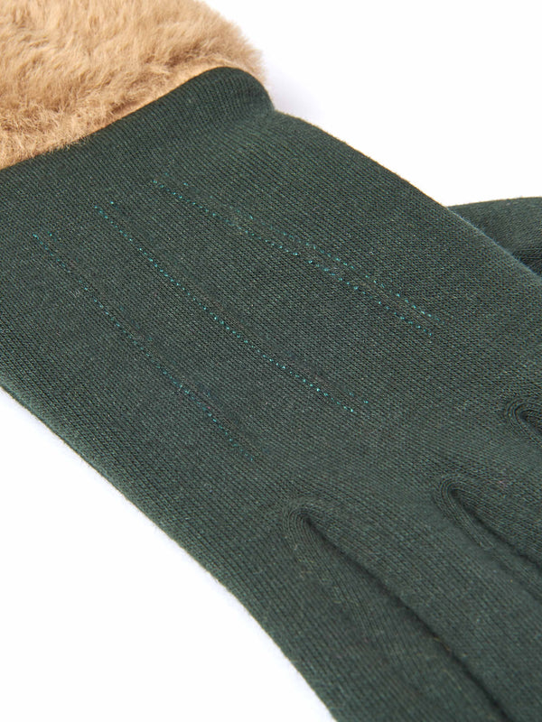 Green touch screen gloves - GREBE GLOVE PINE GREEN