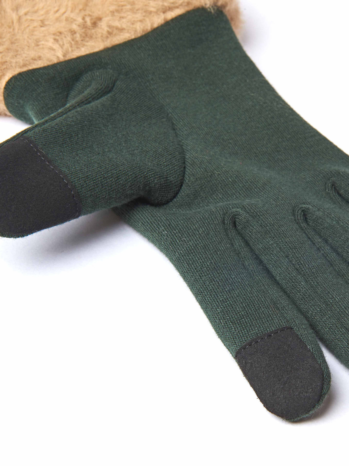 Green touch screen gloves - GREBE GLOVE PINE GREEN