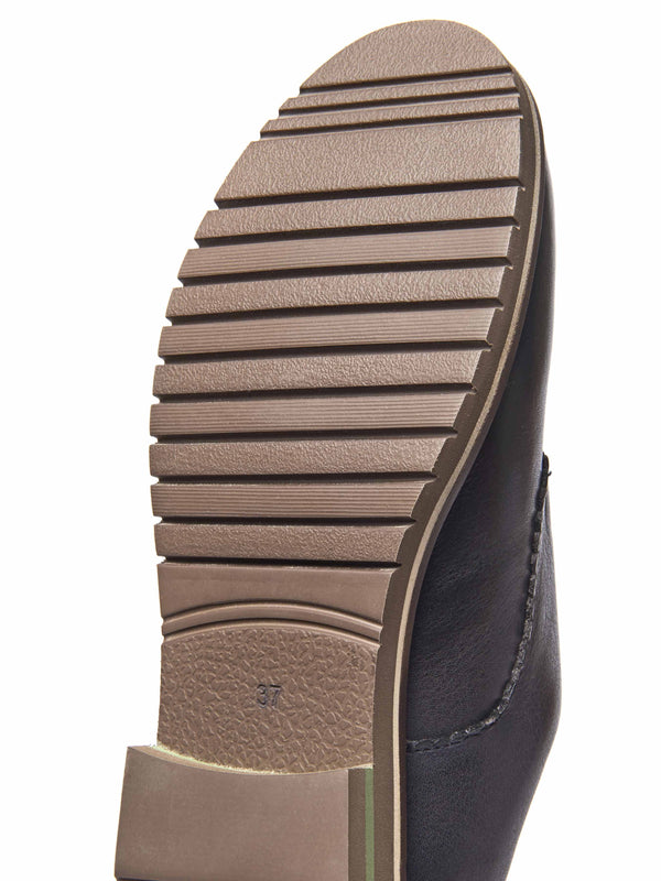Blue smart scalloped-edge leather Derbys - RAFFLESIA INDIGO LEATHER
