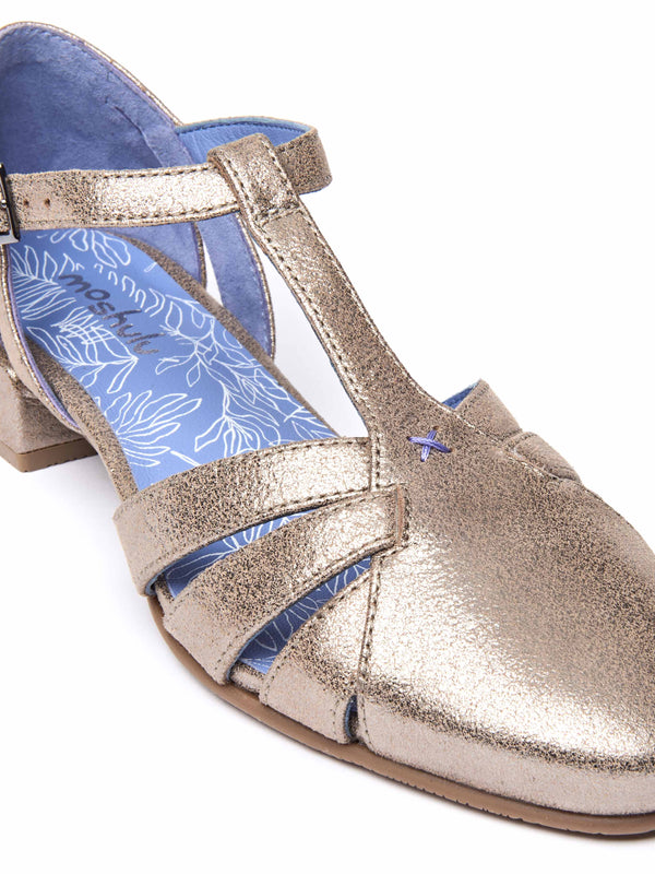 SAYURI SILVER METALLIC LEATHER