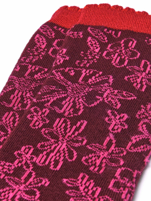 Multi CHRISTMAS SOCK BOX FOR HER - CHRISTMAS SOCK BOX FOR HER BAUBLE MORELLO CHERRY FLORAL