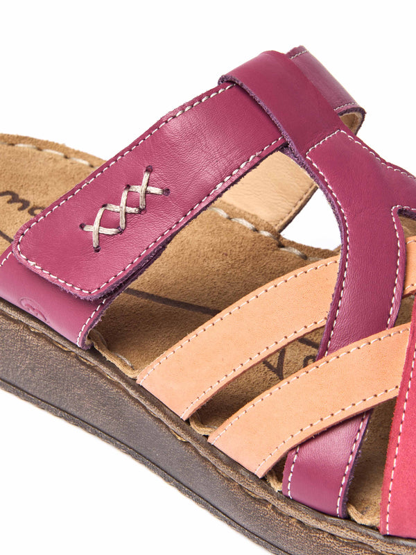 ZAHARA FUCHSIA PINK MULTI LEATHER