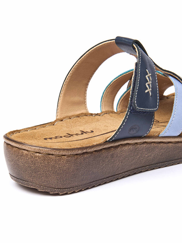 ZAHARA INDIGO MULTI LEATHER