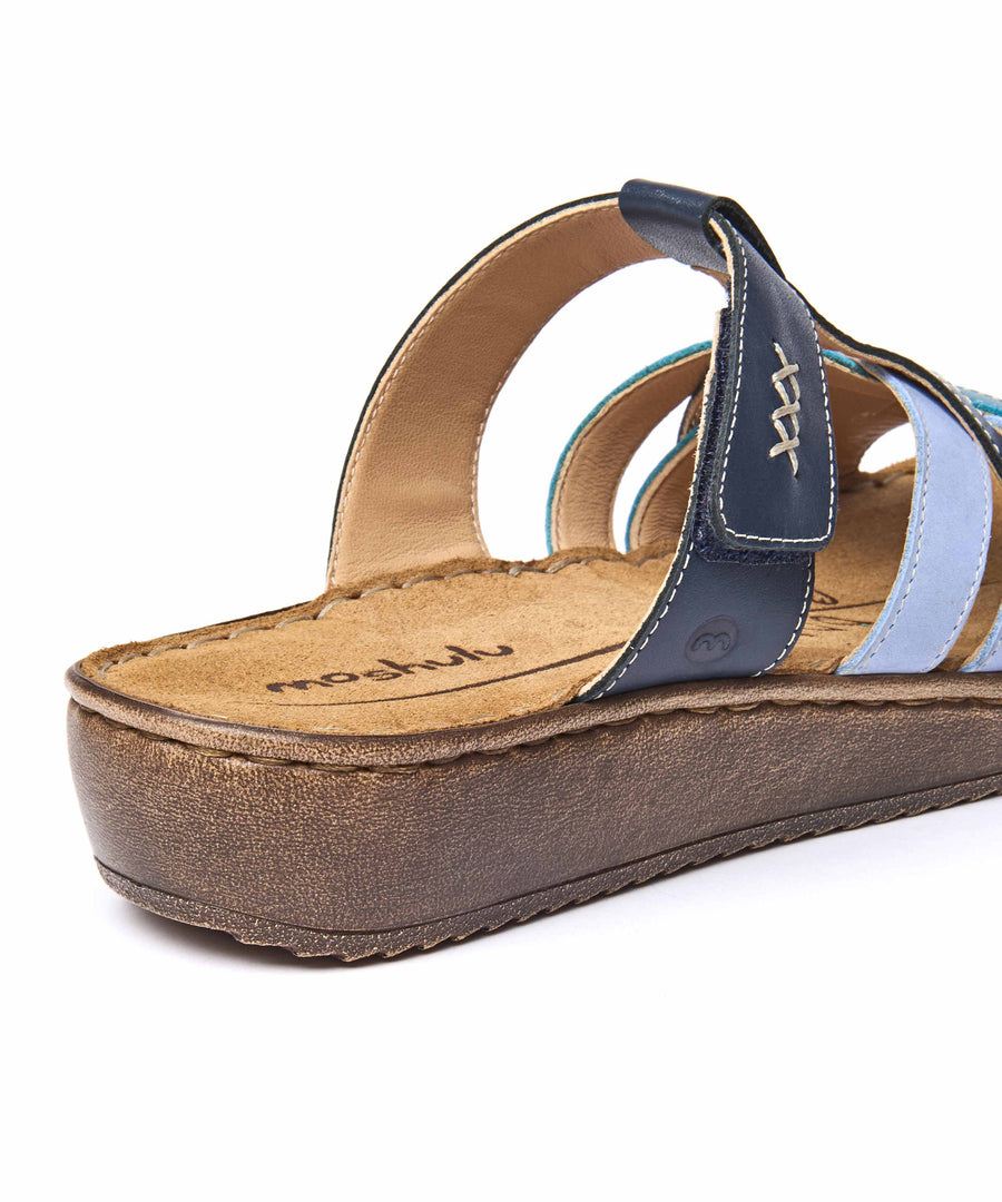 ZAHARA INDIGO MULTI LEATHER