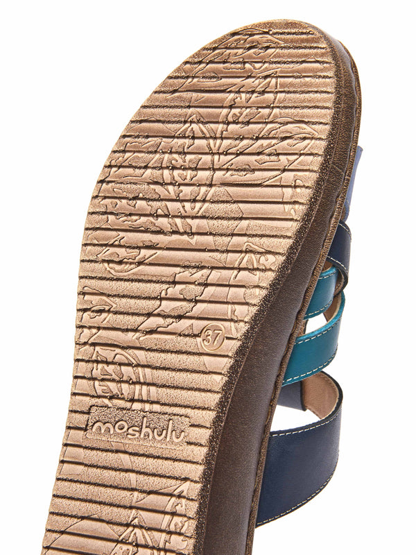 ZAHARA INDIGO MULTI LEATHER