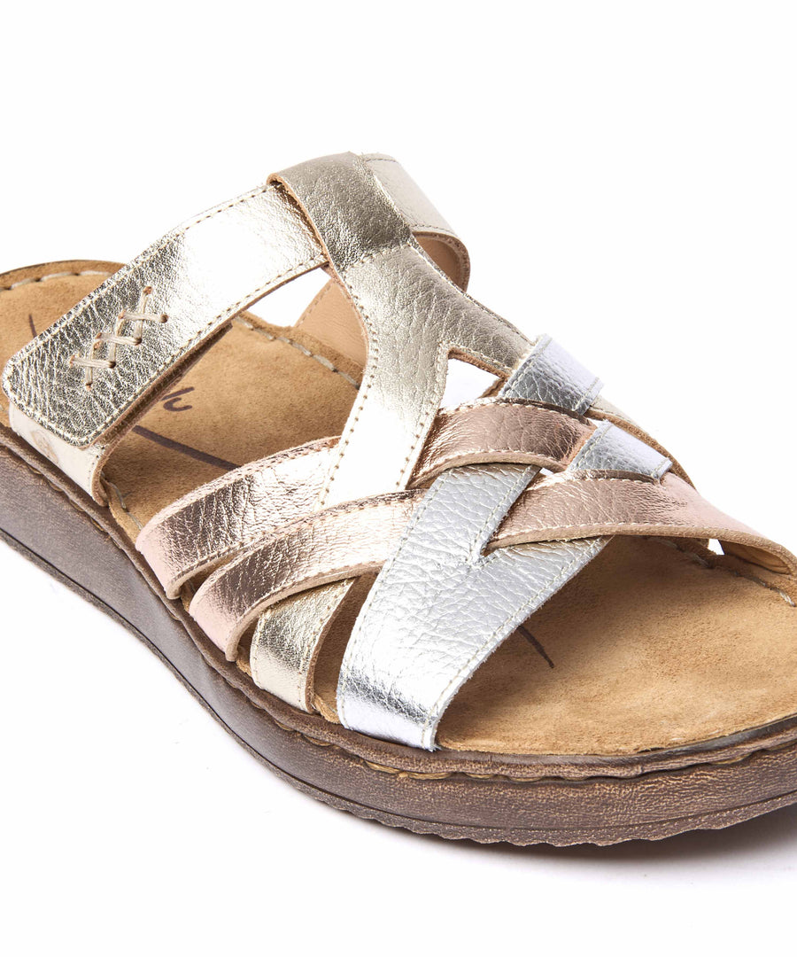ZAHARA METALLIC MULTI LEATHER