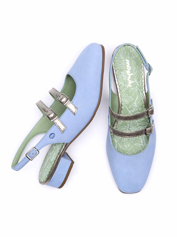 HARUKA CORNFLOWER BLUE NUBUCK