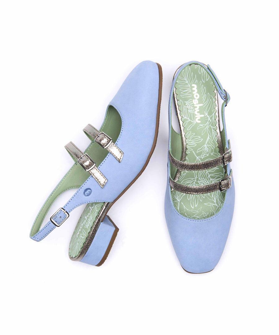 HARUKA CORNFLOWER BLUE NUBUCK