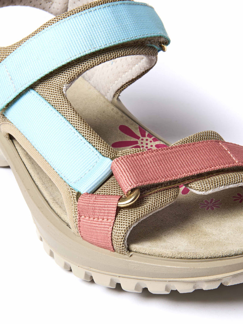 Blue chunky lightweight adventure sandals - LUNE SKY BLUE MULTI
