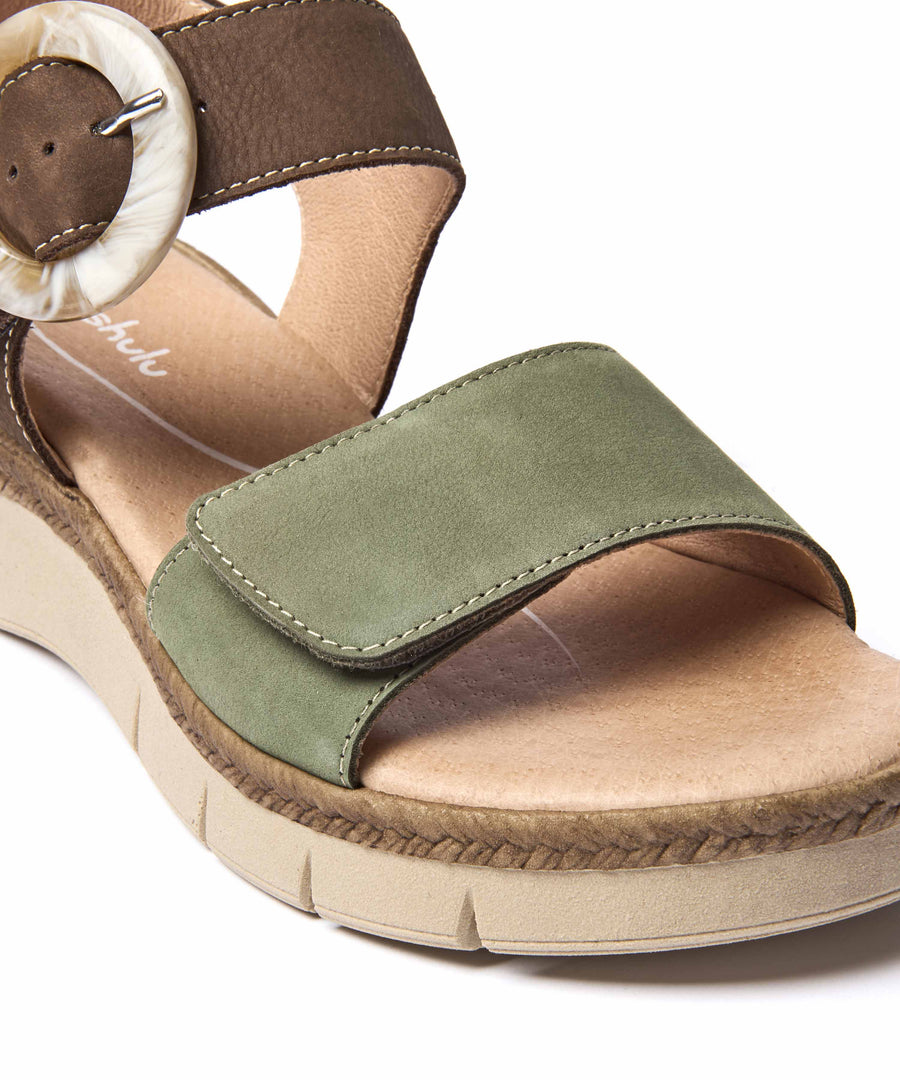PENHALE BROWN/DARK SAGE NUBUCK