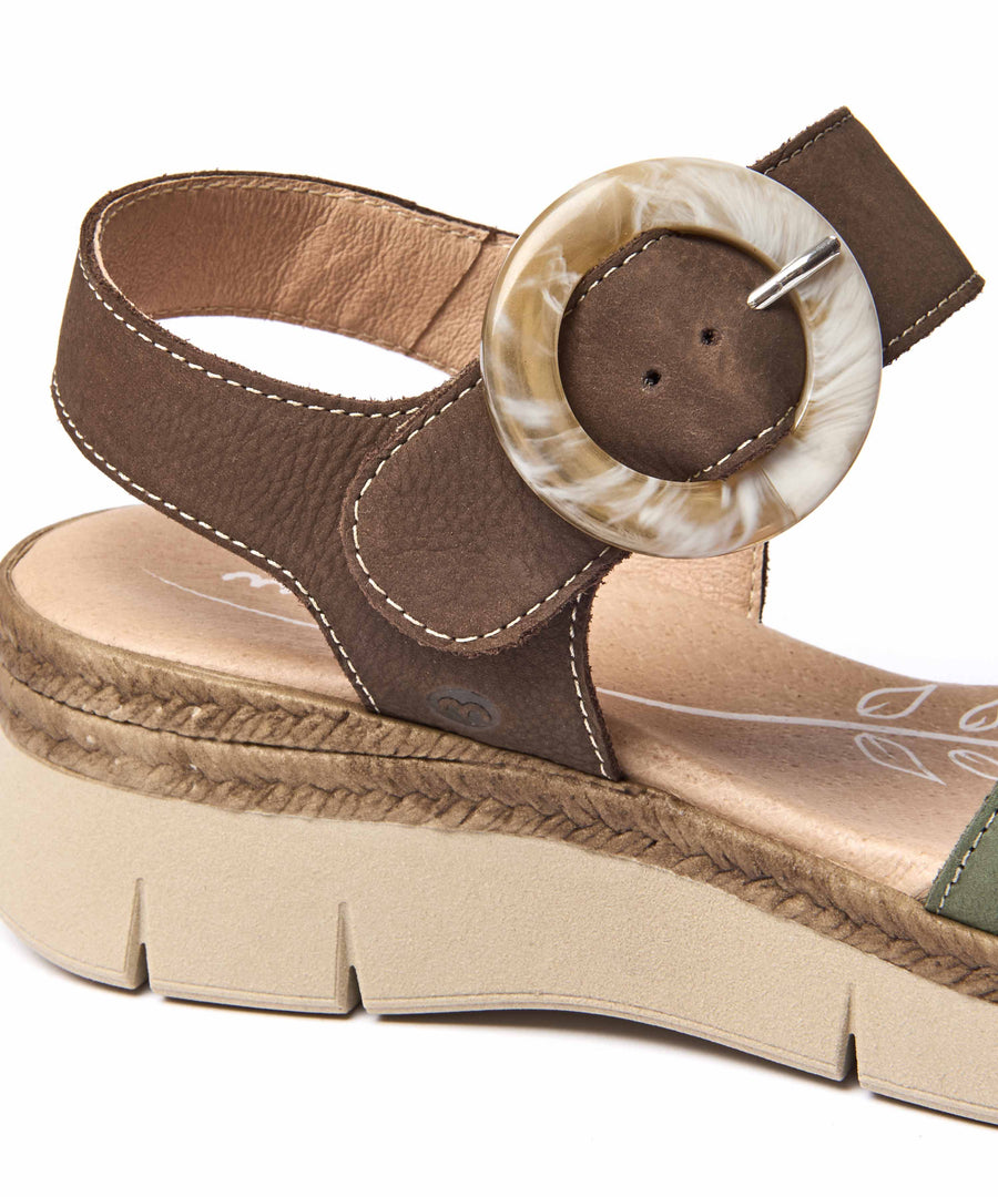 PENHALE BROWN/DARK SAGE NUBUCK