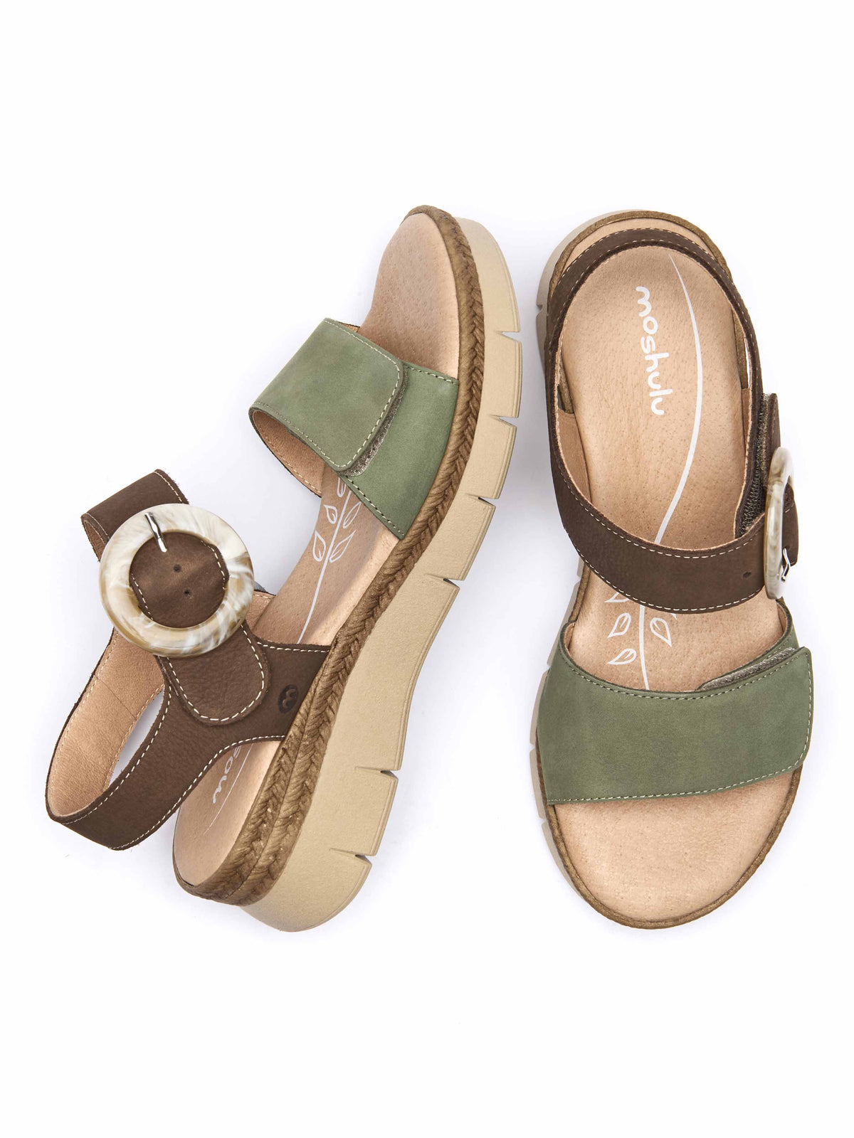 PENHALE BROWN/DARK SAGE NUBUCK