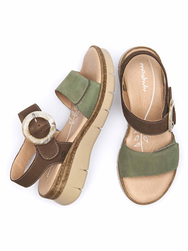 PENHALE BROWN/DARK SAGE NUBUCK