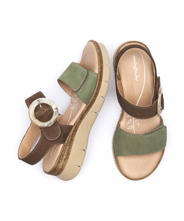 PENHALE BROWN/DARK SAGE NUBUCK