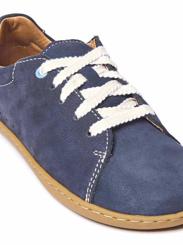 Blue ladies moccasin-style trainer - POLZEATH INDIGO NUBUCK