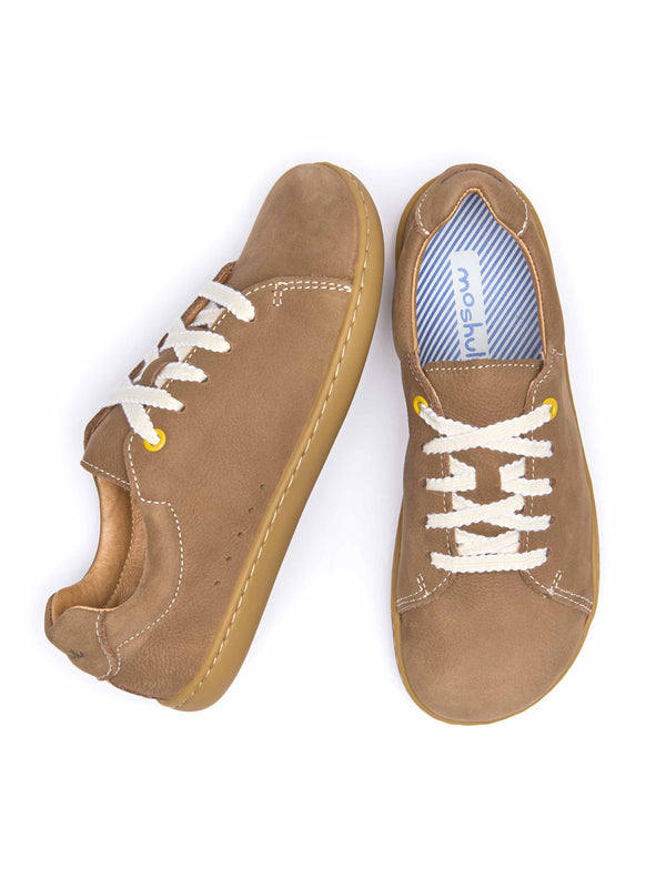 Brown ladies moccasin-style trainer - POLZEATH PECAN NUBUCK