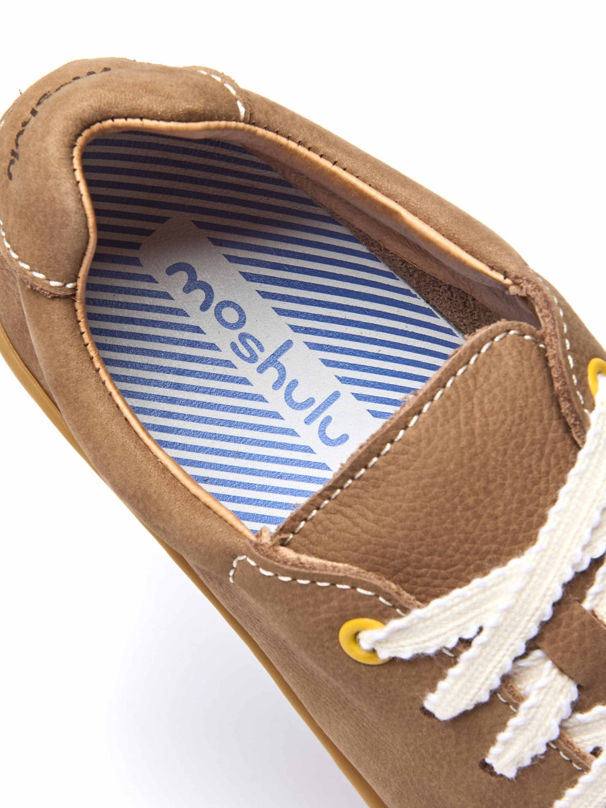 Brown ladies moccasin-style trainer - POLZEATH PECAN NUBUCK