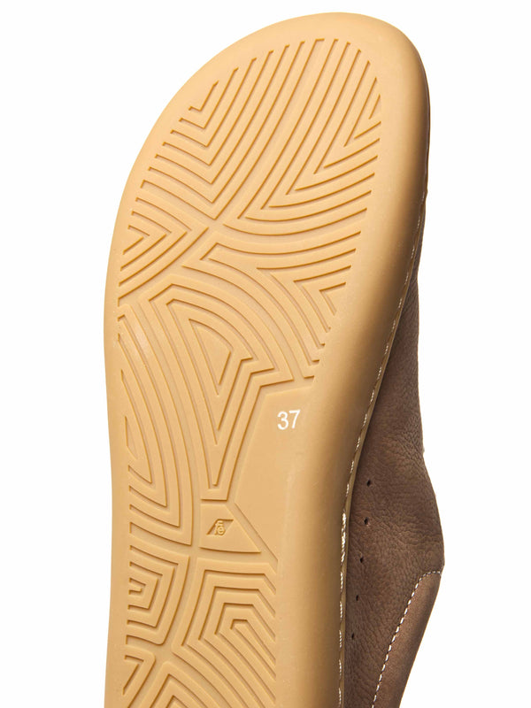 Brown ladies moccasin-style trainer - POLZEATH PECAN NUBUCK