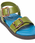 NEWARK 2 GUACAMOLE/MARINE TEAL LEATHER