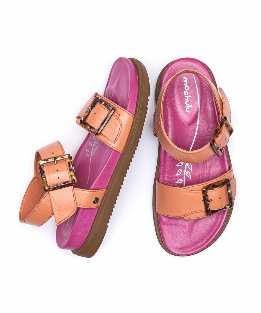 NEWARK 2 PAPAYA/FUCHSIA PINK LEATHER