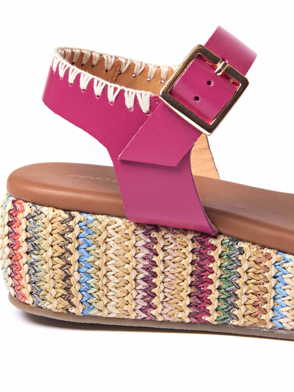 PEACH CRUMBLE FUCHSIA PINK LEATHER