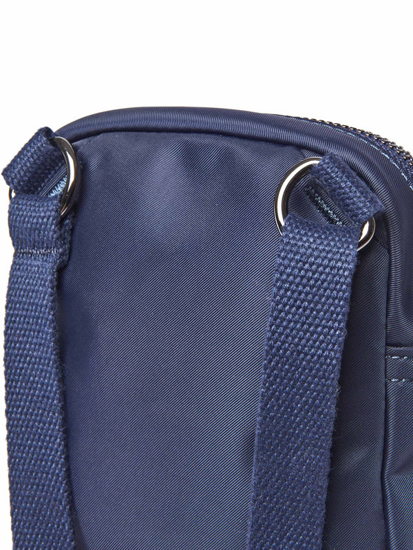 Blue ladies' woven cross-body bag - CATBELLS INDIGO/HARBOUR BLUE