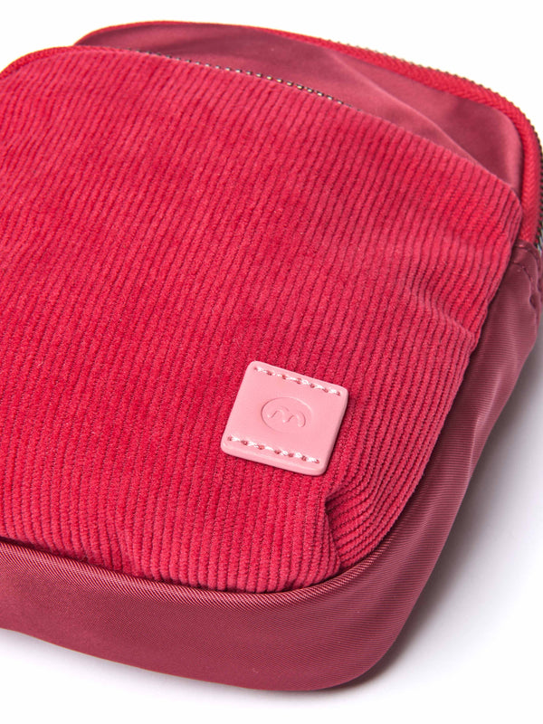 Red ladies' woven cross-body bag - CATBELLS ZINFANDEL/RED